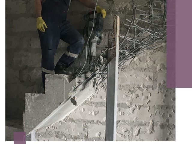 Демонтаж металлических и бетонных лестниц в Кизилюрте