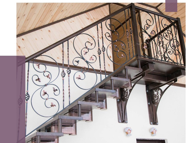 Кованые лестницы в Кизилюрте от 80543 руб. под ключ