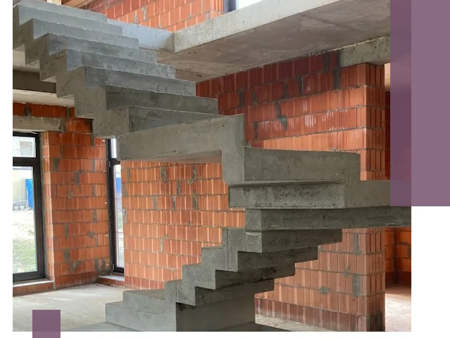 Изготовление бетонных лестниц под ключ в Кизилюрте