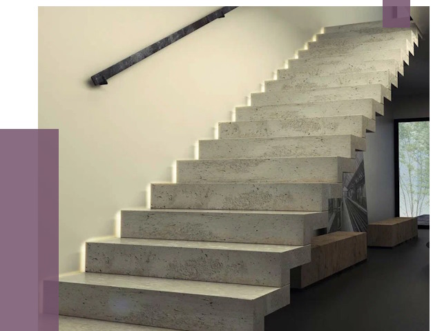 Облицовка бетонных лестниц в Кизилюрте от 4647 руб/м2 