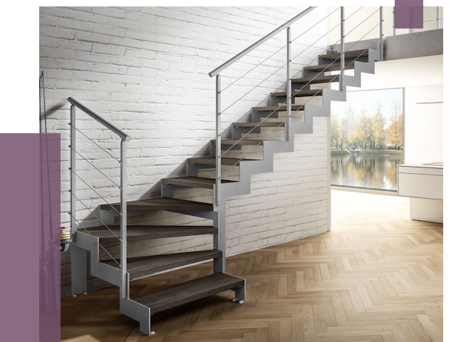 Г-образные лестницы под ключ в Кизилюрте от 37432 руб. | ПРОЛЁТ-Кзт