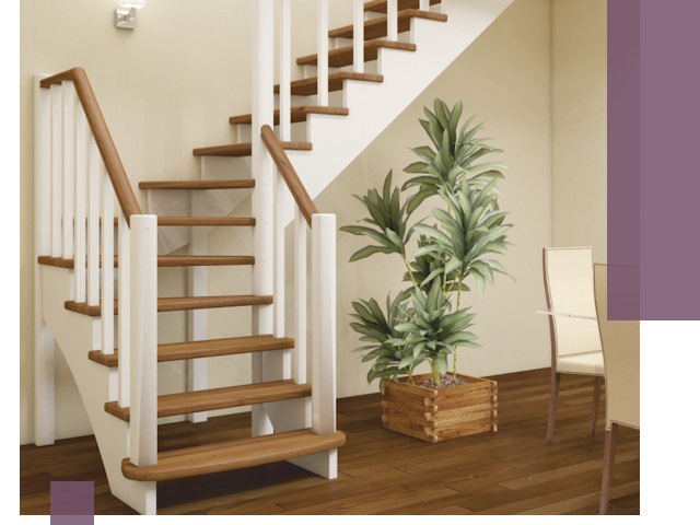 Г-образные лестницы под ключ в Кизилюрте — изготовление и монтаж