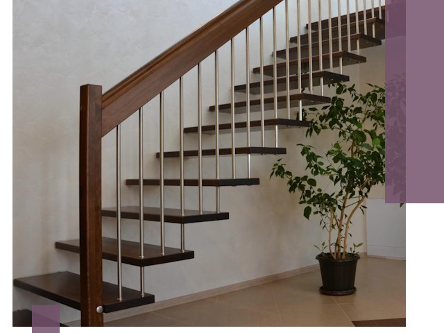 Лестницы на больцах под ключ в Кизилюрте – изготовление и монтаж