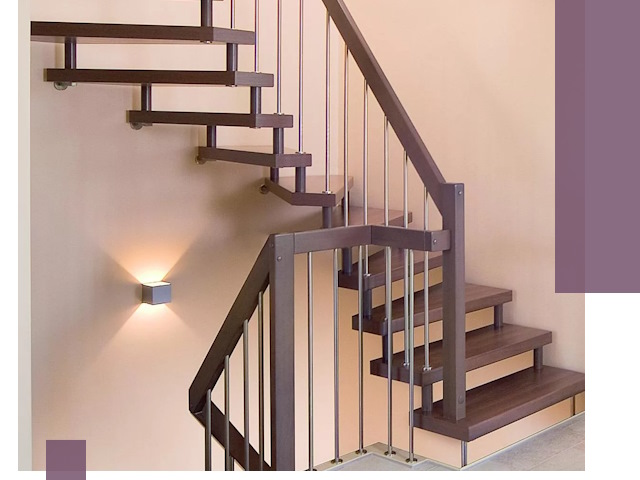 Изготовление лестниц на больцах в Кизилюрте под ключ