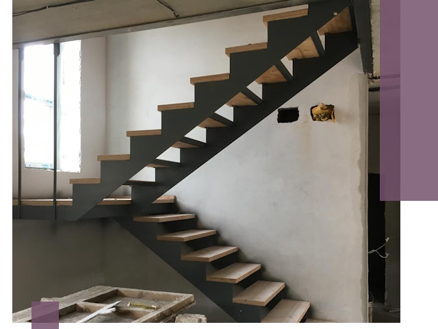 Изготовление лестниц на металлокаркасе в Кизилюрте от производителя