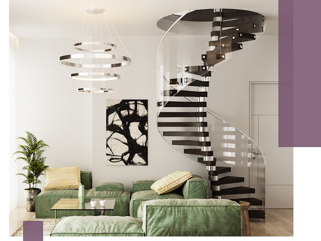 Лестницы для двухуровневой квартиры в Кизилюрте — изготовление и монтаж