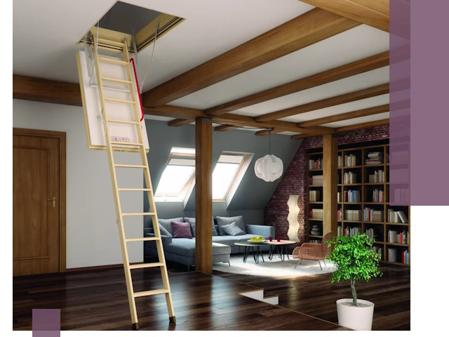 Чердачные лестницы под ключ в Кизилюрте: изготовление и монтаж