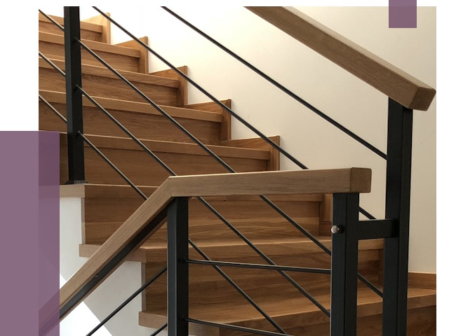 Обшивка металлической лестницы деревом в Кизилюрте от 4389 руб.