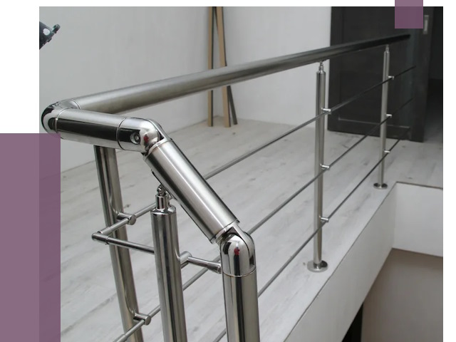 Перила из нержавеющей стали в Кизилюрте от 9087 руб. под ключ | ПРОЛЁТ-Кзт