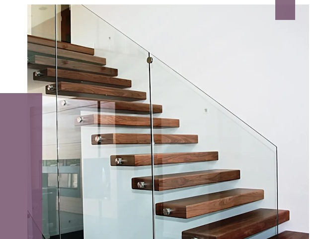 Стеклянные перила для лестницы в Кизилюрте от 14973 руб.