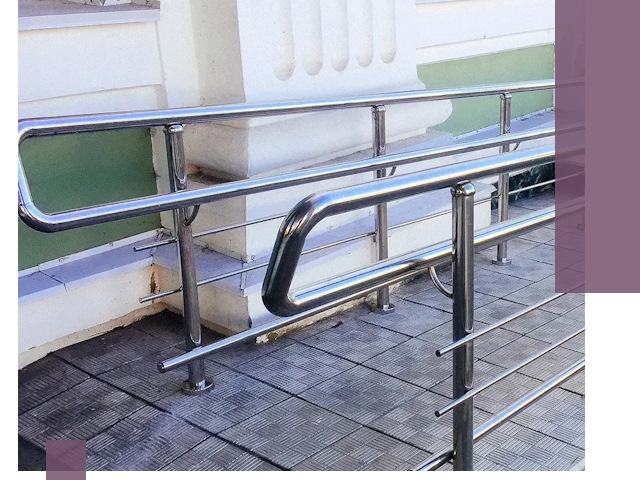 Ограждения пандусов из металла и нержавейки в Кизилюрте