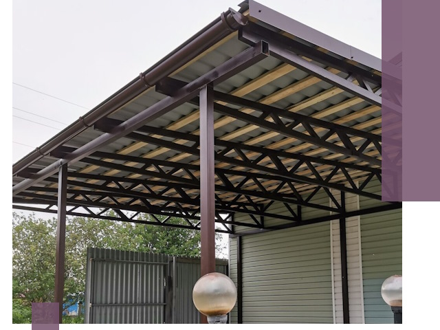 Навесы под ключ в Кизилюрте: изготовление, монтаж и гарантия