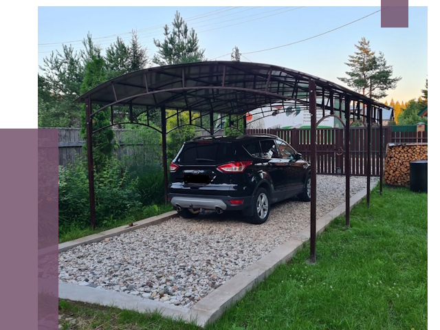 Навесы для автомобиля в Кизилюрте от 13269 руб.  | ПРОЛЁТ-Кзт