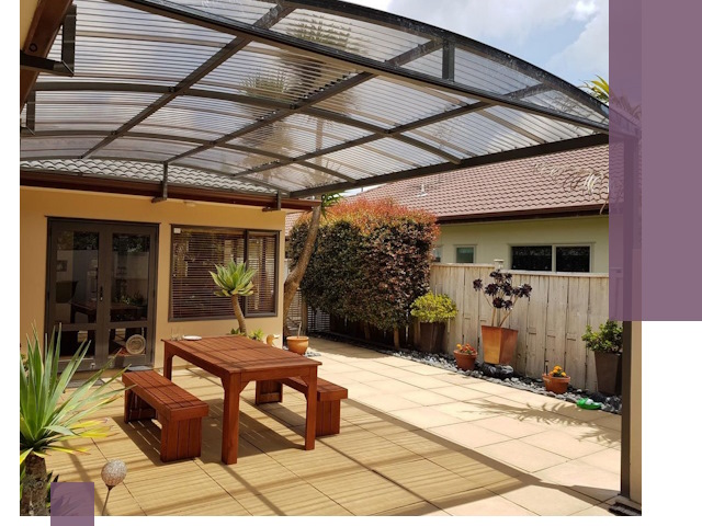 Навесы во двор под ключ в Кизилюрте — изготовление и монтаж