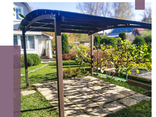 Навесы для дачи в Кизилюрте от 12856 руб. под ключ — ПРОЛЁТ-Кзт