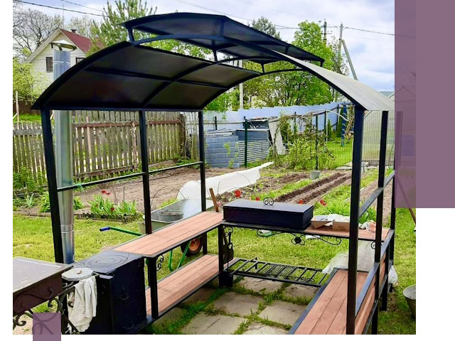 Навесы для барбекю в Кизилюрте: изготовление, монтаж и демонтаж