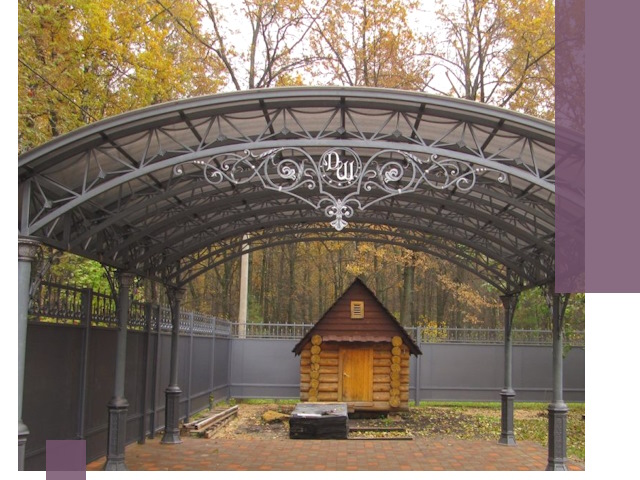 Кованые навесы премиум-класса под заказ в Кизилюрте