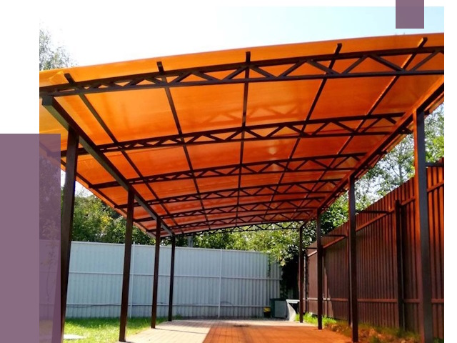 Односкатные навесы под ключ в Кизилюрте от 13269 руб. 