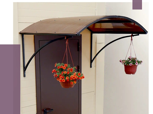 Козырьки над входом в Кизилюрте от 14973 руб.  | ПРОЛЁТ-Кзт