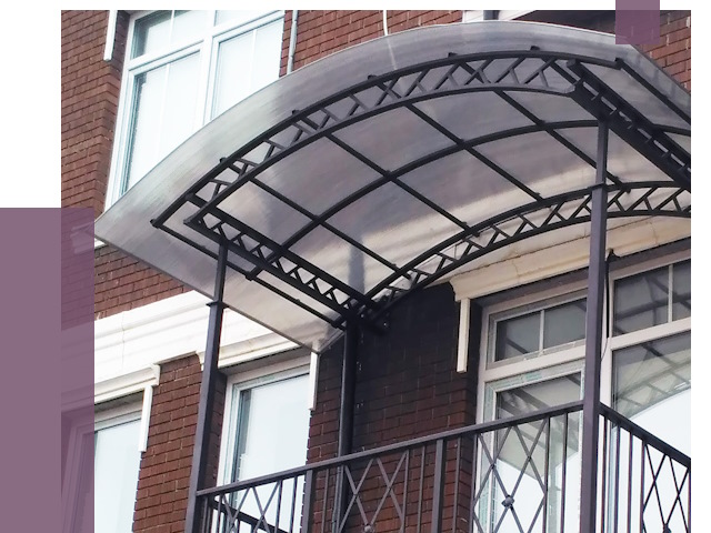 Козырьки над балконом в Кизилюрте от 8725 руб.  | ПРОЛЁТ-Кзт