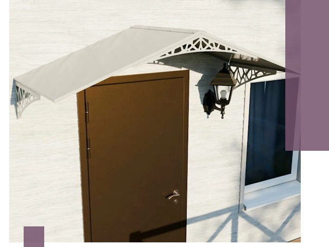 Металлические козырьки на входы и террасы в Кизилюрте