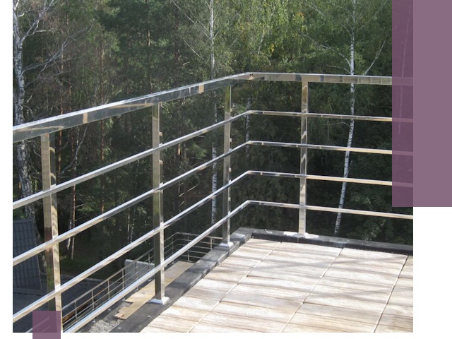 Парапеты из нержавеющей стали в Кизилюрте — изготовление и монтаж