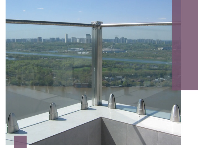 Стеклянные парапеты премиум класса в Кизилюрте для домов и бизнесов