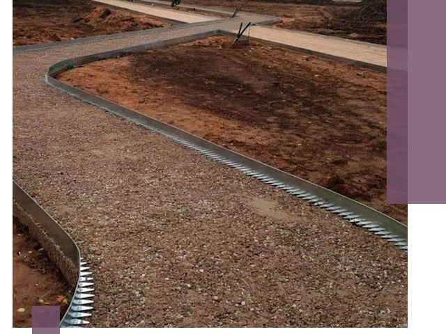 Металлические бордюры под ключ в Кизилюрте — изготовление и монтаж