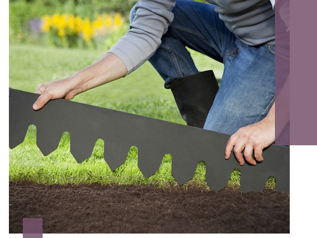 Металлические бордюры для газона в Кизилюрте — изготовление и монтаж