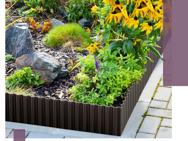 Металлические бордюры для клумб в Кизилюрте — производство и монтаж