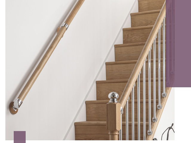 Пристенные поручни из стали и нержавейки под монтаж в Кизилюрте